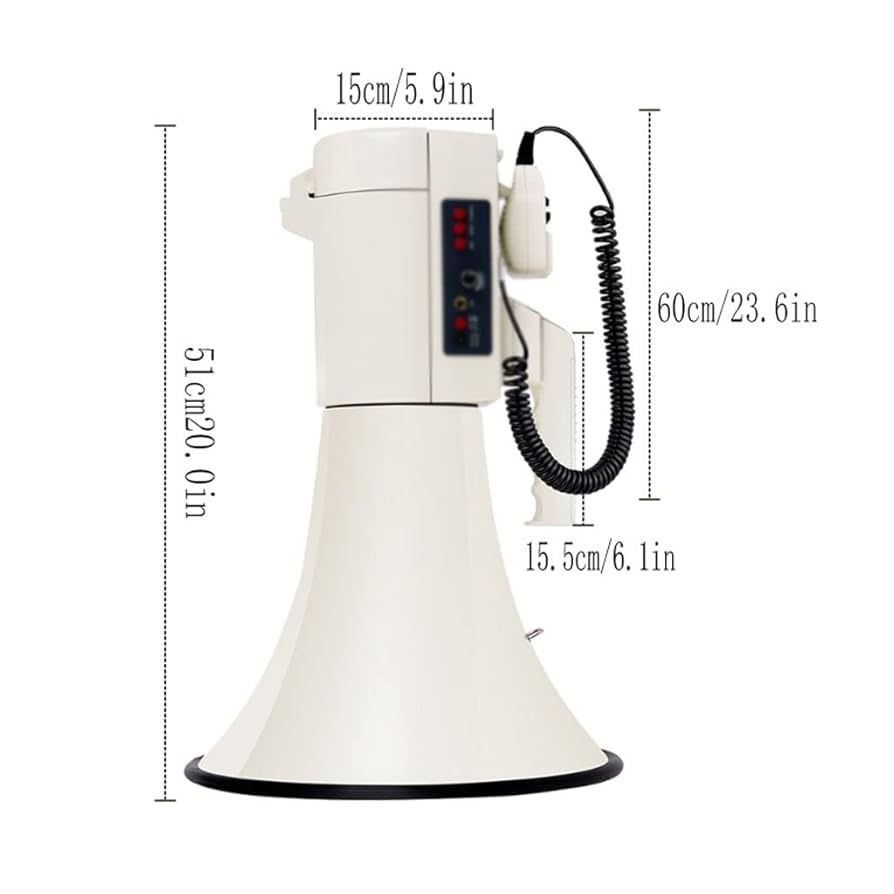 ホワイトメガホン 音量調整付き Amazon.co.jp: ハンドヘルドメガホン 75Wメガホンハンドヘルド